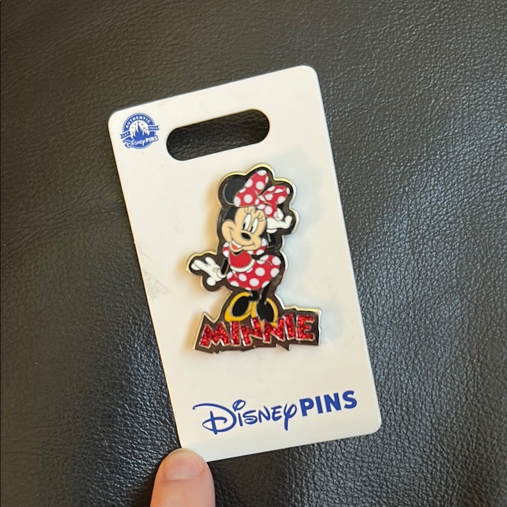 Disney Minnie Mouse Silver and Red Pin